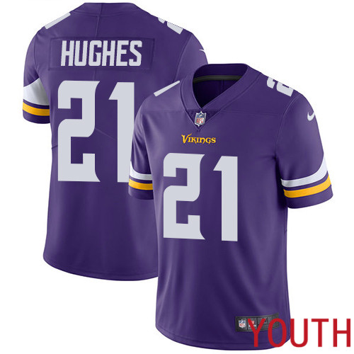 Minnesota Vikings #21 Limited Mike Hughes Purple Nike NFL Home Youth Jersey Vapor Untouchable